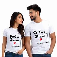 Customized White T-Shirt – Because Every Love Story Deserves a Signature Look