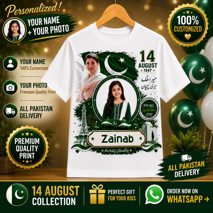 shirt featuring your child's photo and name_
